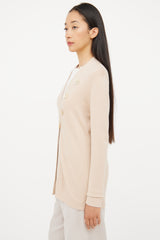 Brunello Cucinelli Beige Button Long Sleeve Cardigan