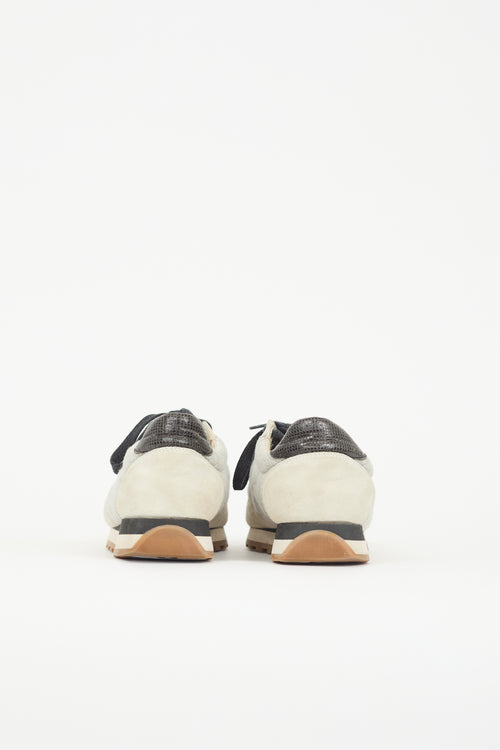 Brunello Cucinelli Bonded Flower Monili  Sneaker