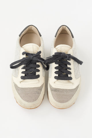 Brunello Cucinelli Bonded Flower Monili  Sneaker