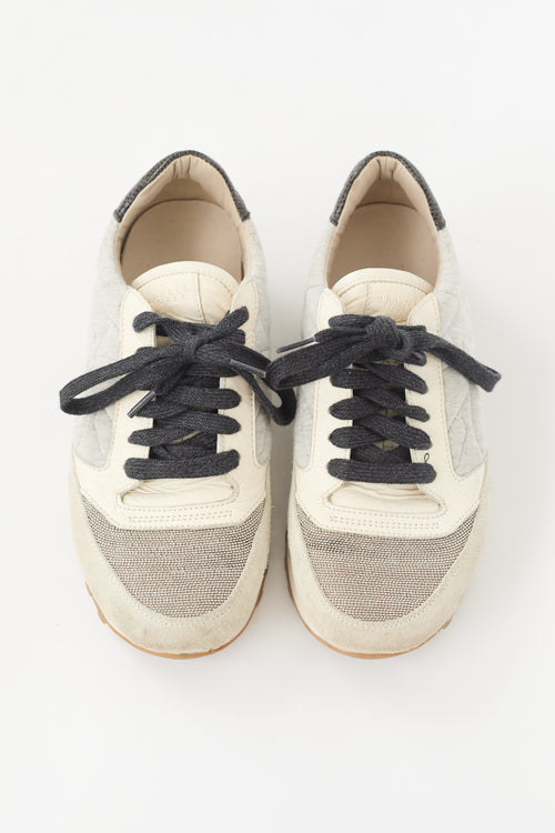 Brunello Cucinelli Bonded Flower Monili  Sneaker