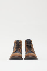 Brunello Cucinelli Brown & Grey Suede Eyelet Cutout Boot
