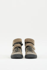 Brunello Cucinelli Brown Suede Monili High Top Sneaker