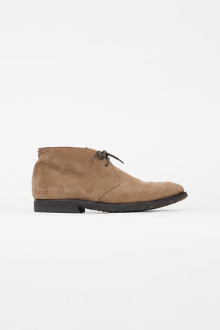 Brunello Cucinelli Brown Suede Ankle Boot