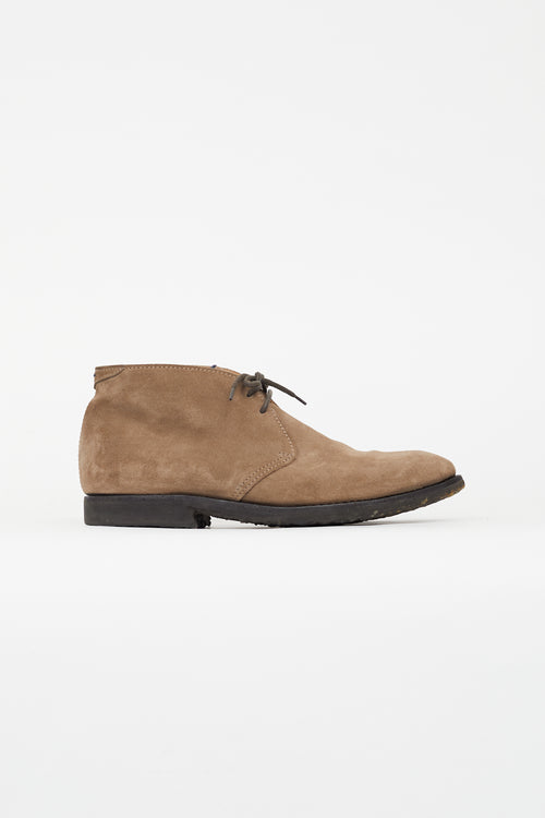 Brunello Cucinelli Brown Suede Ankle Boot