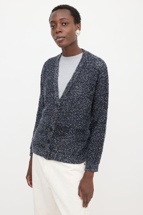Brunello Cucinelli Cashmere Open Knit Cardigan
