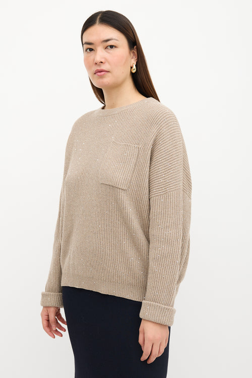 Brunello Cucinelli Cashmere & Wool Sequin Sweater