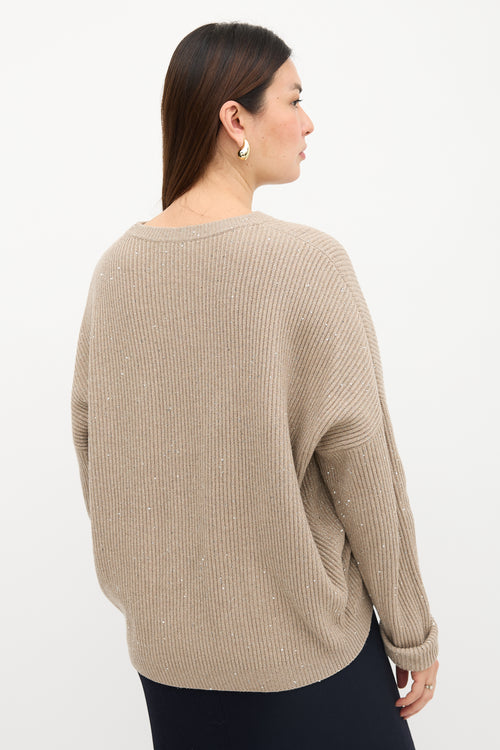 Brunello Cucinelli Cashmere & Wool Sequin Sweater