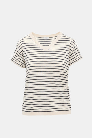 Brunello Cucinelli Cashmere Striped Top