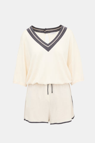 Brunello Cucinelli Cashmere & Silk Jersey Romper