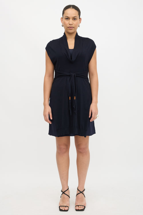 Brunello Cucinelli Cashmere & Silk Layered Dress