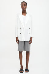 Brunello Cucinelli Chiffon Double Breasted Blazer