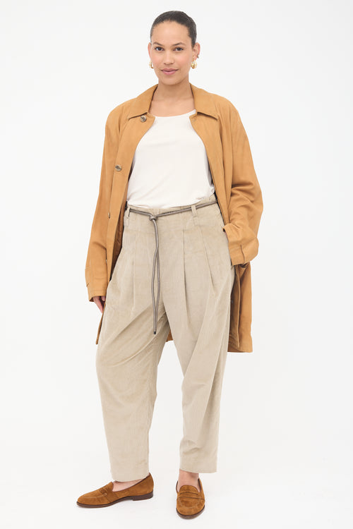 Brunello Cucinelli Corduroy Pleated Trouser