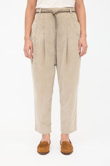 Brunello Cucinelli Corduroy Pleated Trouser