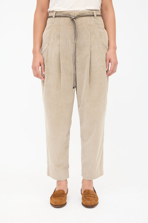 Brunello Cucinelli Corduroy Pleated Trouser