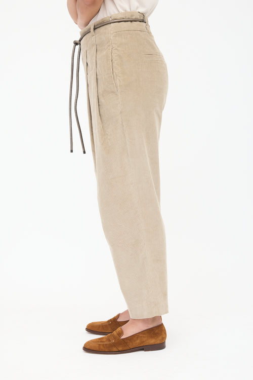 Brunello Cucinelli Corduroy Pleated Trouser