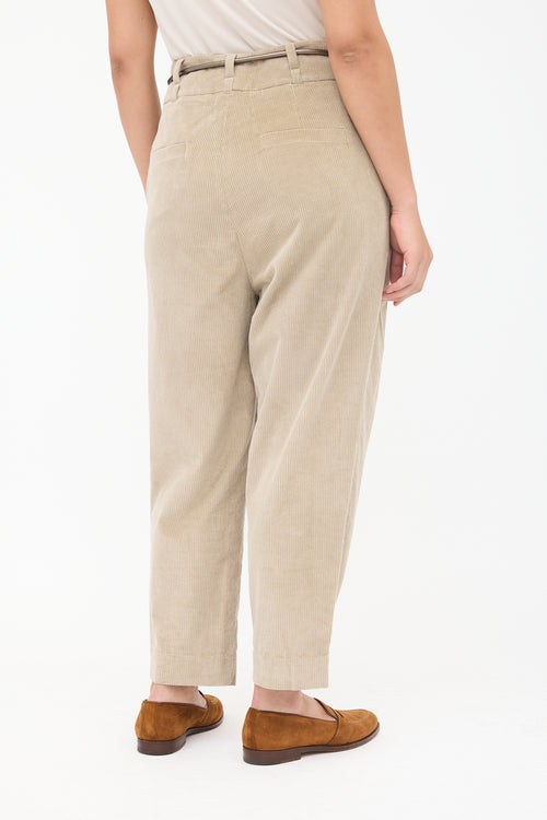 Brunello Cucinelli Corduroy Pleated Trouser