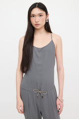 Brunello Cucinelli Crepe Tapered Leg Jumpsuit