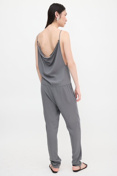 Brunello Cucinelli Crepe Tapered Leg Jumpsuit