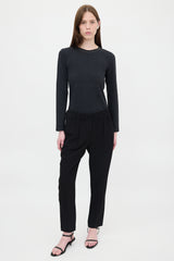 Brunello Cucinelli Crepe Tapered Leg Trouser