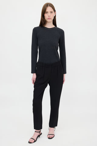 Brunello Cucinelli Crepe Tapered Leg Trouser