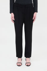 Brunello Cucinelli Crepe Tapered Leg Trouser