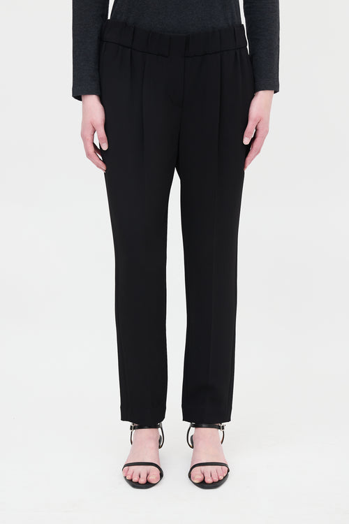 Brunello Cucinelli Crepe Tapered Leg Trouser