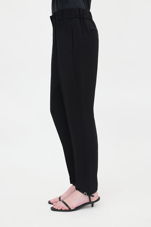 Brunello Cucinelli Crepe Tapered Leg Trouser