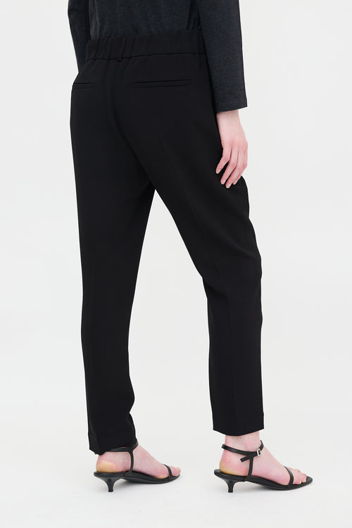 Brunello Cucinelli Crepe Tapered Leg Trouser