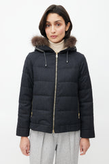 Brunello Cucinelli Dark Grey & Beige Reversible Jacket