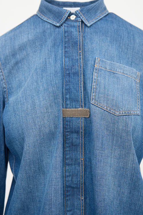Brunello Cucinelli Denim Monili Shirt