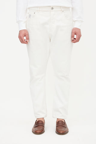 Brunello Distressed Leisure Fit Jeans