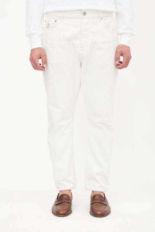 Brunello Distressed Leisure Fit Jeans