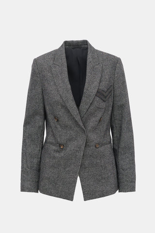 Brunello Cucinelli Donegal Wool & Cashmere Blazer