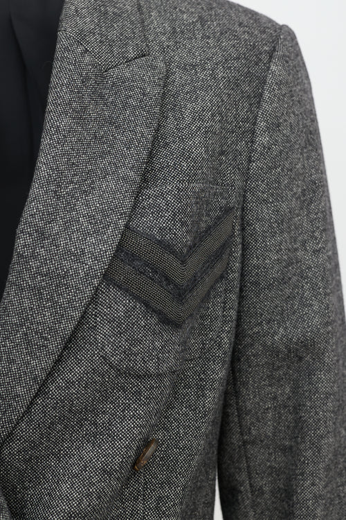 Brunello Cucinelli Donegal Wool & Cashmere Blazer
