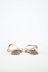 Brunello Cucinelli Leather Glitter Sandal