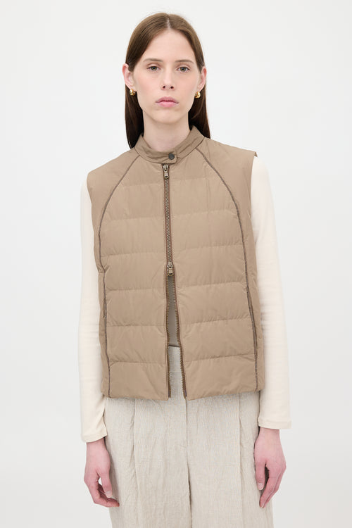 Brunello Cucinelli Down Monili Puffer Vest