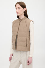 Brunello Cucinelli Down Monili Puffer Vest
