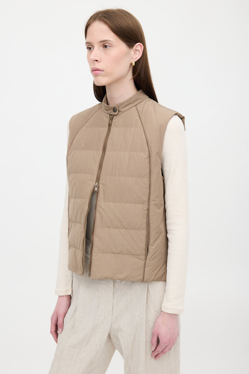 Brunello Cucinelli Down Monili Puffer Vest