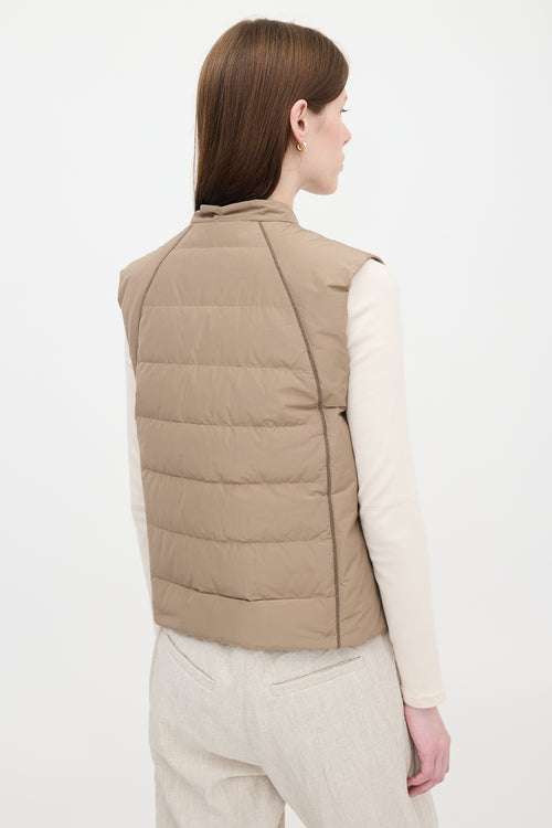 Brunello Cucinelli Down Monili Puffer Vest