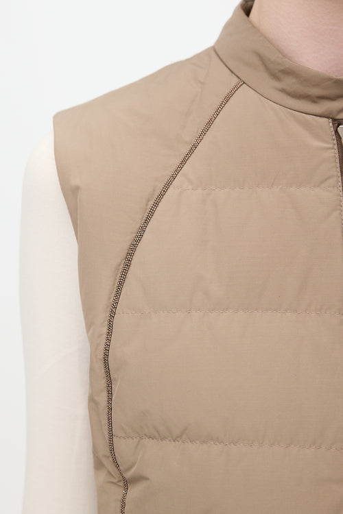 Brunello Cucinelli Down Monili Puffer Vest