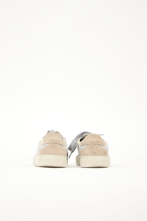 Brunello Cucinelli Glitter Knit Sneaker