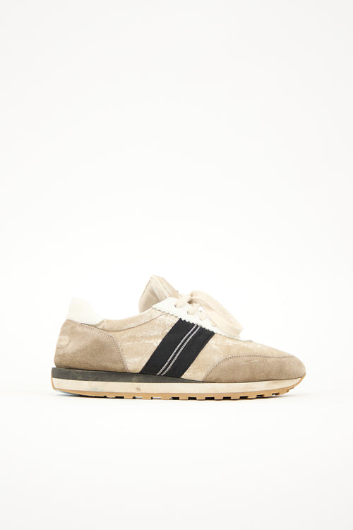 Brunello Cucinelli Glitter Velvet Sneaker