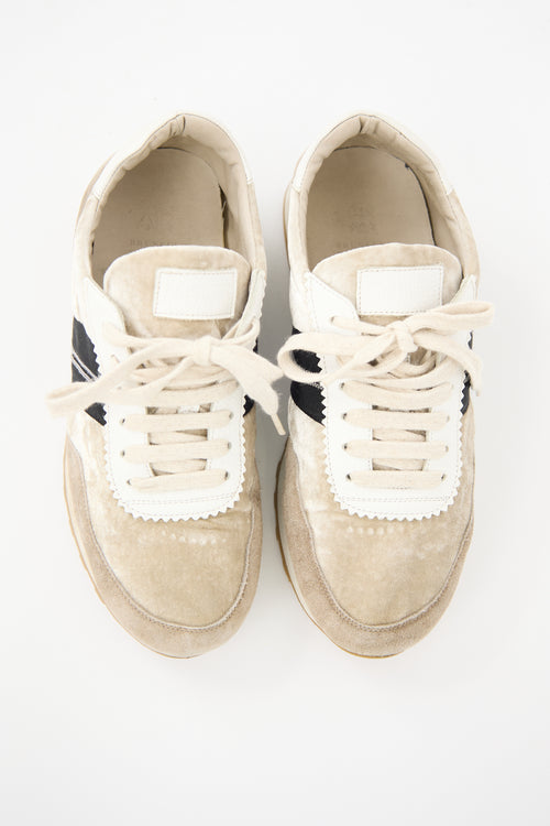 Brunello Cucinelli Glitter Velvet Sneaker