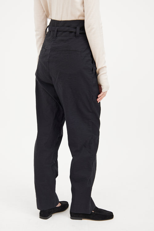 Black Paperbag Waist Pant