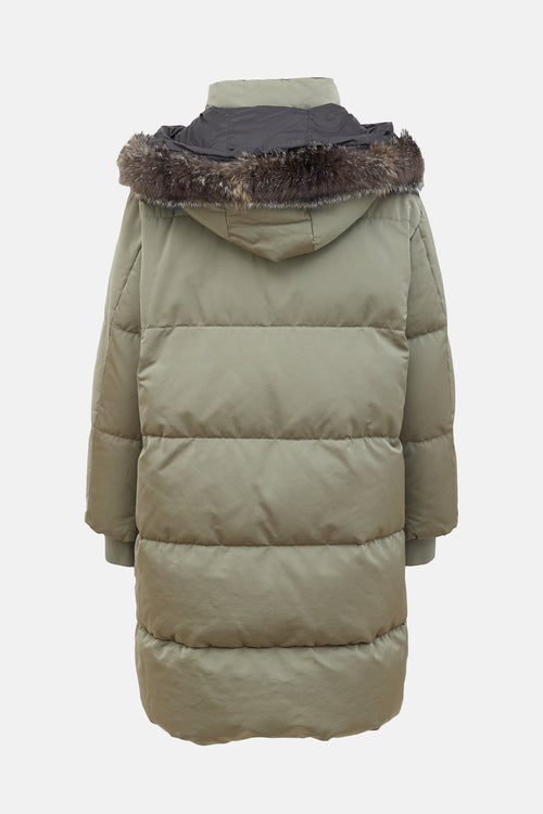 Brunello Cucinelli Hooded Monili Puffer Coat