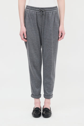 Brunello Cucinelli Jersey Monili Jogger Pant