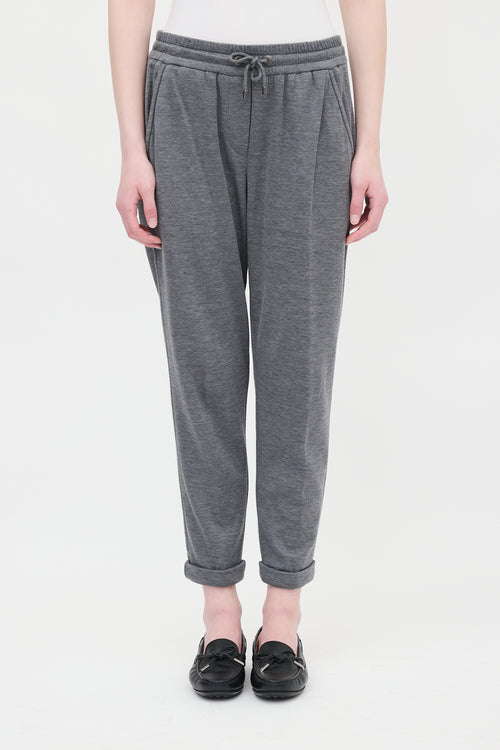 Brunello Cucinelli Jersey Monili Jogger Pant