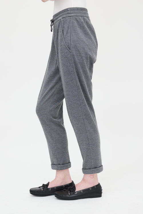 Brunello Cucinelli Jersey Monili Jogger Pant