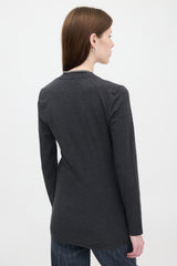 Brunello Cucinelli Jersey Monili Long Sleeve Top