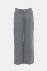 Brunello Cucinelli Jersey Monili Wide Leg Pant